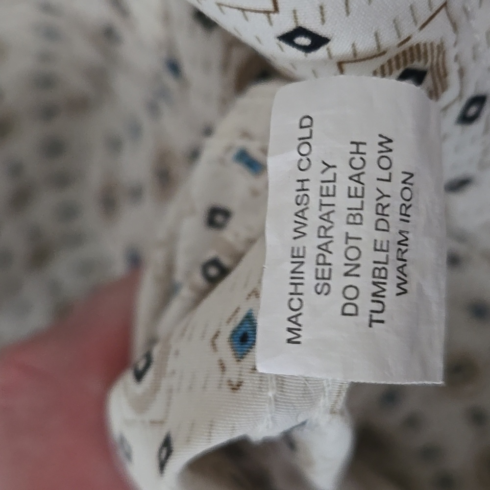 Haband Travelers Cream Patterned Shirt - Picture 8 of 11